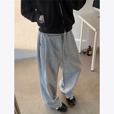 重磅360克加绒加厚冬季弯刀裤男士休闲卫裤韩版简约设计感P58，男装休闲裤，电商C306-1