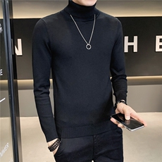高领毛衣男冬季休闲青年男士两翻高领内搭长袖打底针织衫M603-p35，男装针织衫/毛衣，电商D303