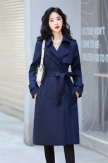 2024秋季时尚简约大方气质优雅收腰显瘦修身百搭潮流风衣，女装风衣，妙形