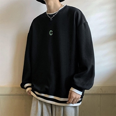 秋季新款男百搭圆领港风卫衣VE55105-P32控48，男装卫衣，星座717