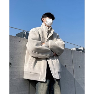 加棉夹克麂皮绒外套男A131-P95图片