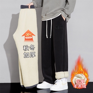 冬季男士羊羔绒复合保暖加厚休闲裤N557-P35大码图片