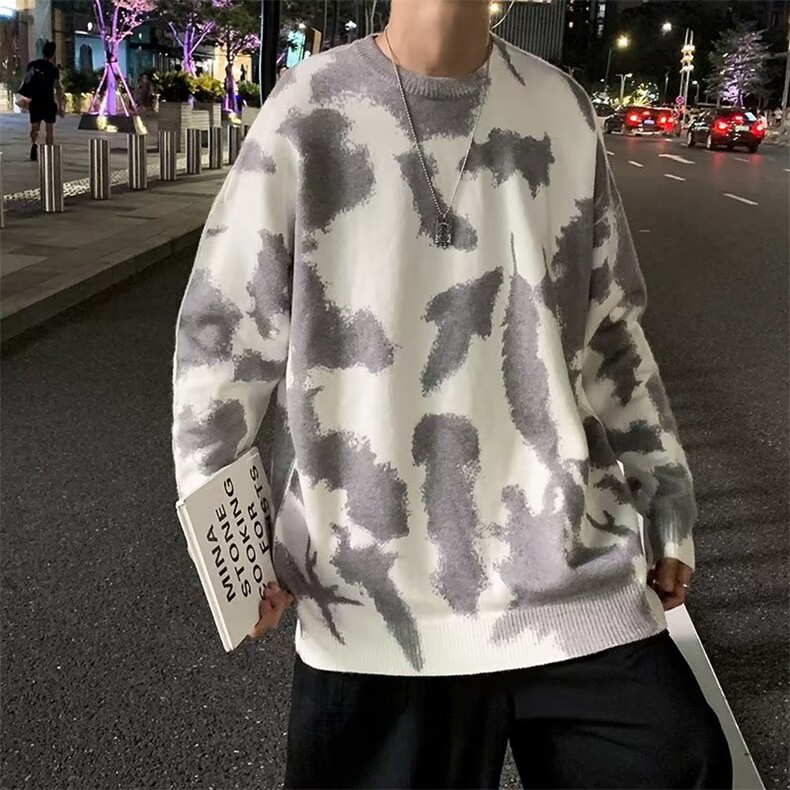 美式圆领毛衣男慵懒风休闲针织衫GM66P40,男装针织衫/毛衣,星座1116-2