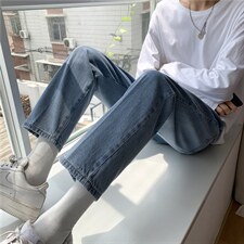 小直筒纯色九分牛仔裤NB360P50，男装牛仔裤，电商D325