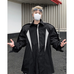 25春夏男士解构设计感撞色垫肩衬衫CS79-P88图片