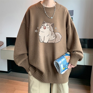 半高领毛衣男士大码针织衫男毛线衣男 M18358-P45 加绒款-P65图片