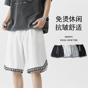 夏季垂感百搭薄款篮球短裤美式冰丝短裤男iDK526-特批-21图片