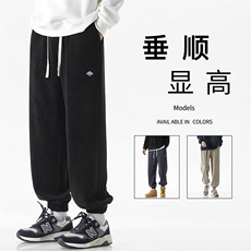 美式潮牌休闲百搭舒适垂顺直筒束脚裤时尚胶标X1892-特批45，男装休闲裤，星座718