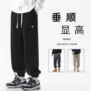 美式潮牌休闲百搭舒适垂顺直筒束脚裤时尚胶标  X1892-特批45图片