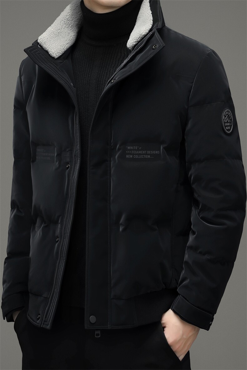 中年男脱卸领羽绒服男冬季中老年爸爸冬装休闲款外套YL88222-P305图片