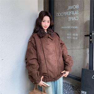 【新品】复古咖色时尚工装夹克派客服2C326-W326-P235-K348图片