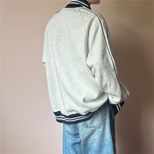 2026春现货立领卫衣外套男士宽松休闲绣花上衣A351-AW2529-P95图片