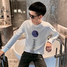 QC20/P58控782021春秋社会小伙潮流宽松百搭简约潮牌套头卫衣男黑，男装卫衣，星座102A（原电商D309-1）