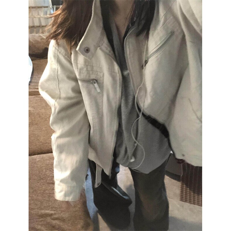 美式水洗立领夹克男春秋季新款工装上衣短款外套JK093N特P70,男装夹克,星座1007（原301D）