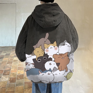 控价158牛仔外套男大码加厚加绒棉衣男羊羔毛棉服男NM53162-P140,牛仔裤搭配 刘雯图片