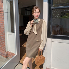 新款背心裙衬衫两件套25004P155K228，女装套装/套裙，2D035