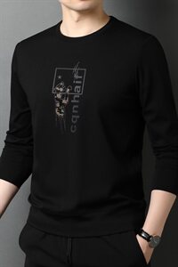 J633钱塘2020-1秋冬男士新款高端卫衣打底衫长袖贴身舒适P55图片