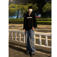 (自家图）秋冬美式复古工装牛仔裤男宽松大码阔腿裤K6080-P65，男装牛仔裤，星座1109-3