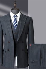 男士2023年春季西服礼服西装修身商务休闲男装西装三件套套装，男装西服套装，电商B360