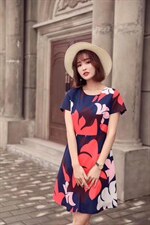 定位花连衣裙，女装连衣裙，茜茜靓点