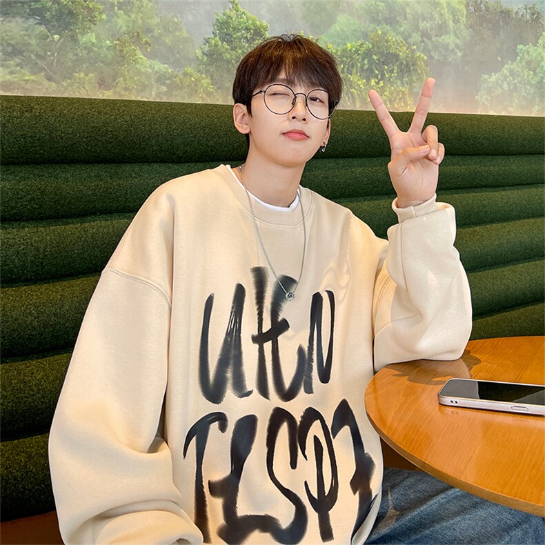 直播360克重磅美式印花卫衣Y197特P28同步供应华棉品质P38特,男装卫衣,电商A486