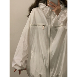 1中性风黄灯四角星金属点缀防晒衣女潮牌防晒服男FS77003P65控88图片