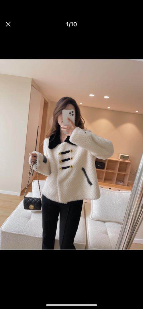 2022小香风皮毛一体外套冬装外套，其它，泰靡(1F)