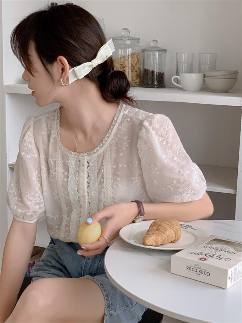 上新推荐刺绣蕾丝小衫，其它，DAP