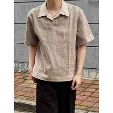 新款流行时髦polo衫气质短袖男款美式复古风原宿潮流文艺TP69，男装T恤，星座1116A（原606A-3）