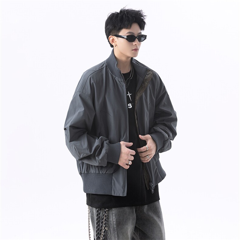 港风日系座山蟒夹克立领短款设计感外套XZ213-JK8000-P75控128,男装夹克,星座213