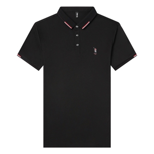 夏季新款男士翻领短袖t恤中年有领男装上衣服休闲POLO衫图片