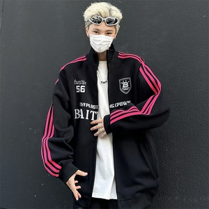 美式高街设计感小众翻领夹克男复古宽松潮流休闲外套JK855-P50,春夏季衣服搭配女中学生外套图片