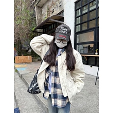 1506-1/JJC0031/P64复古重工植绒刺绣棒球服男女宽松夹克外套1，男装夹克，星座1506-1