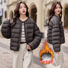 90白鸭绒羽绒服2025年冬季新款时尚圆领保暖羽绒服女，女装羽绒服，沁沁公主