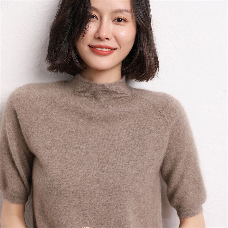 打底衫女显瘦柔软长袖针织衫秋冬新款毛衣,女装羊毛衫,五色羊羊绒
