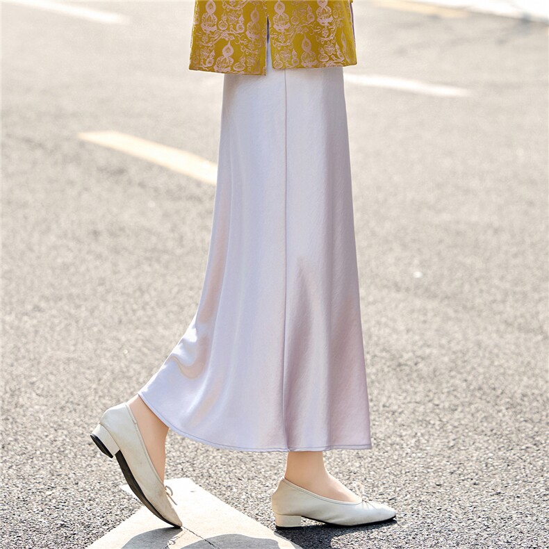 高腰A字中长款半身裙女2026春季新款垂感显瘦气质长裙轻奢优雅风,女装半身裙,悠米