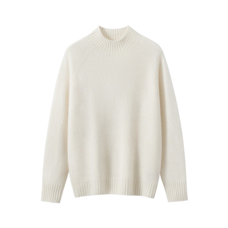 2025年秋季时尚百搭休闲平面半高领羊绒衫，女装羊绒衫，臻维羊绒