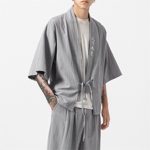 风夏季男女棉麻套装宽松汉服唐装短袖九分裤两件套 TZ05/P85图片