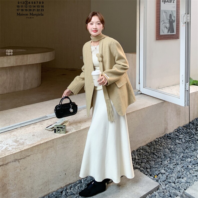 新款有xian货V领双面呢西装AD921-P255K368,女装毛呢外套,2B187