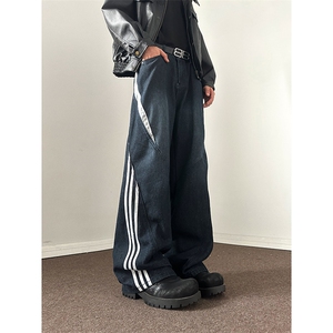 903-AK96- 特P55  S -3XL 大条纹牛仔裤！1图片