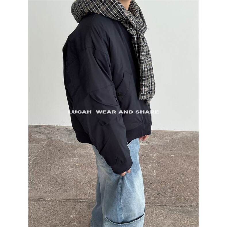 1506/QMY180/P89美式复古冬季加厚双面穿格子棉服，男装棉衣，星座1506