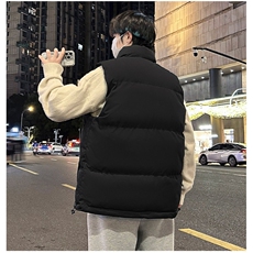 羽绒棉马甲男春秋季潮牌外穿丝棉坎肩休闲青少年秋冬口袋背心外套，男装背心/马甲，星座1013