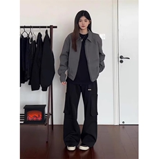 【有货】美式cleanfit垫肩外套男潮高级感痞帅行政夹克L4233-p65，男装夹克，星座1008