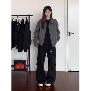 【有货】美式cleanfit垫肩外套男潮高级感痞帅行政夹克L4233-p65图片