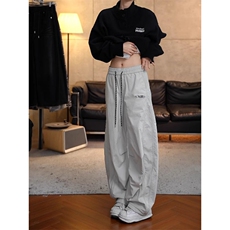 美式褶皱加绒伞兵工装裤男款防风阔腿弯刀裤ZK522常规P41加绒P47，男装工装外套，四季星座505