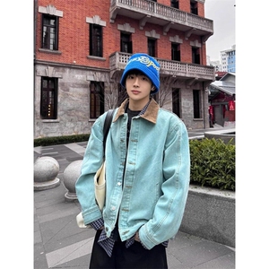 cleanfit工装夹克男高质量潮牌美式复古底特律外套翻领JK1167-P88,2020胖女秋装潮流穿搭图片
