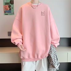 已注册华棉秋冬内景日系大码圆领卫衣男潮宽松WY00194/P35加绒P45，男装卫衣，电商B316