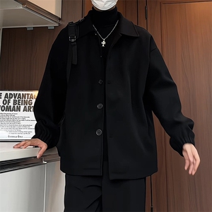 N2070/P75加棉P85冬季毛呢夹克男女中性风宽松大码呢子外套夹克图片