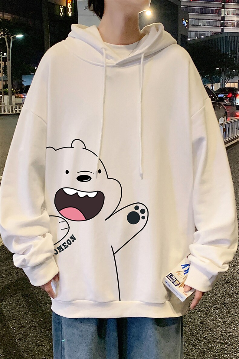 WY2131-P35加绒款-P40纯棉连帽卫衣男大码运动帽衫宽松薄外套男,男装卫衣,电商A040