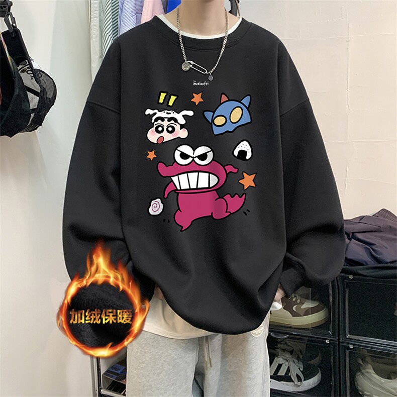 抖音供货、复合重磅加绒现货圆领卫衣宽松D223A-JR-YL23114-特P33,男装卫衣,电商019-1